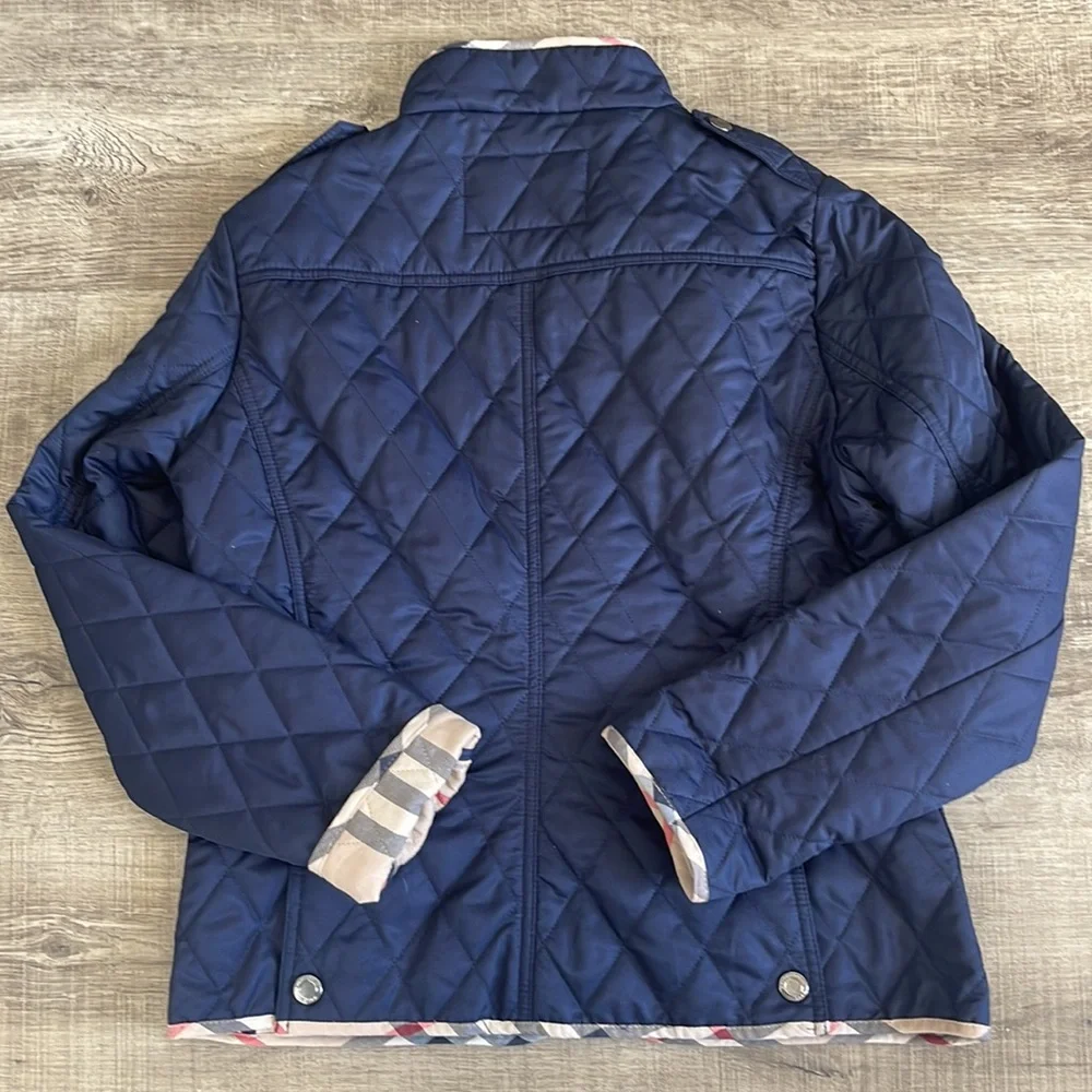 Burberry Navy Quilted Jacket - Picture 5 of 8
